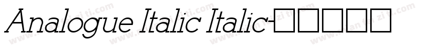 Analogue Italic Italic字体转换